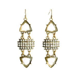 Beautiful triangle rhinestone earrings